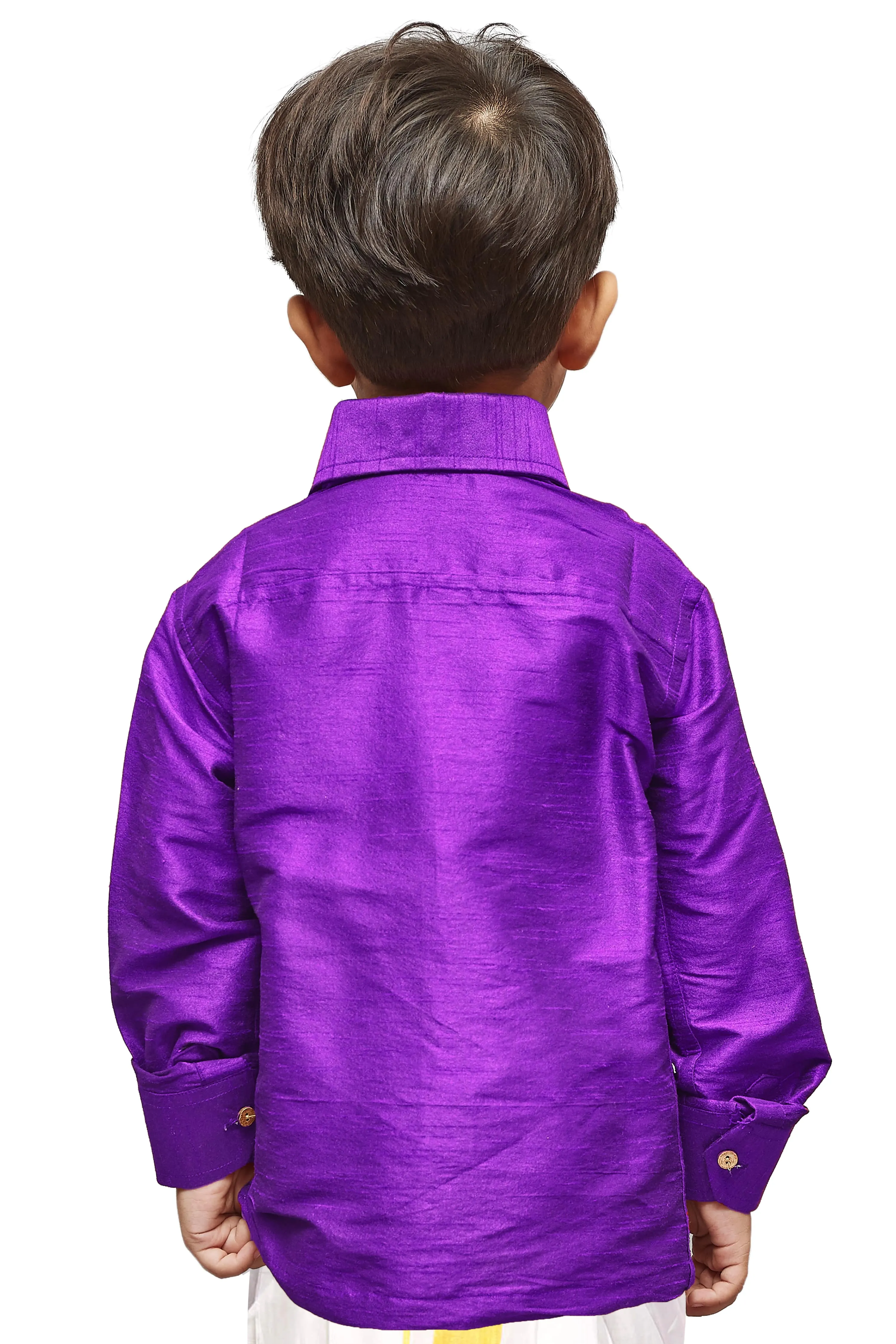 Jashvi Silk Blend Purple Baap Beta Shirt