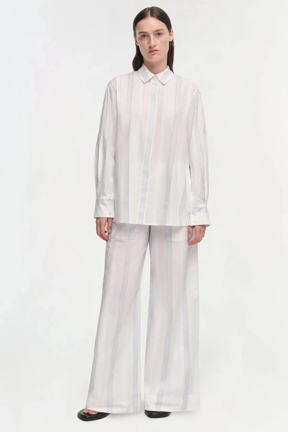 Jonathan Simkhai Chandler Shirt Blue Stripe Multi