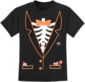 Kids Glow in The Dark Skeleton T-Shirt Toddler Pumpkin Tees Excavator Tops for Boys 2-8 Years