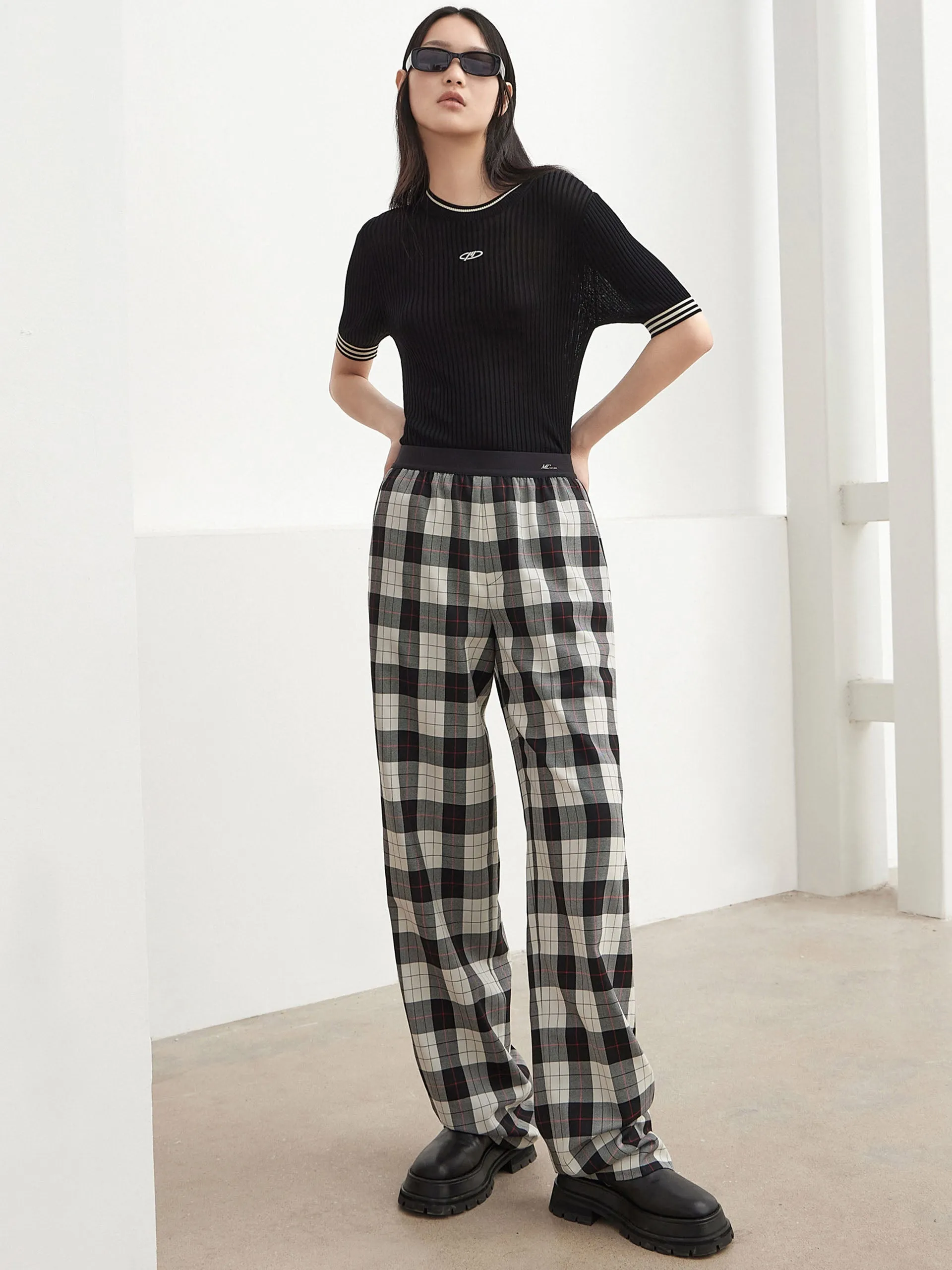 Knitted Embroidered Logo Top
