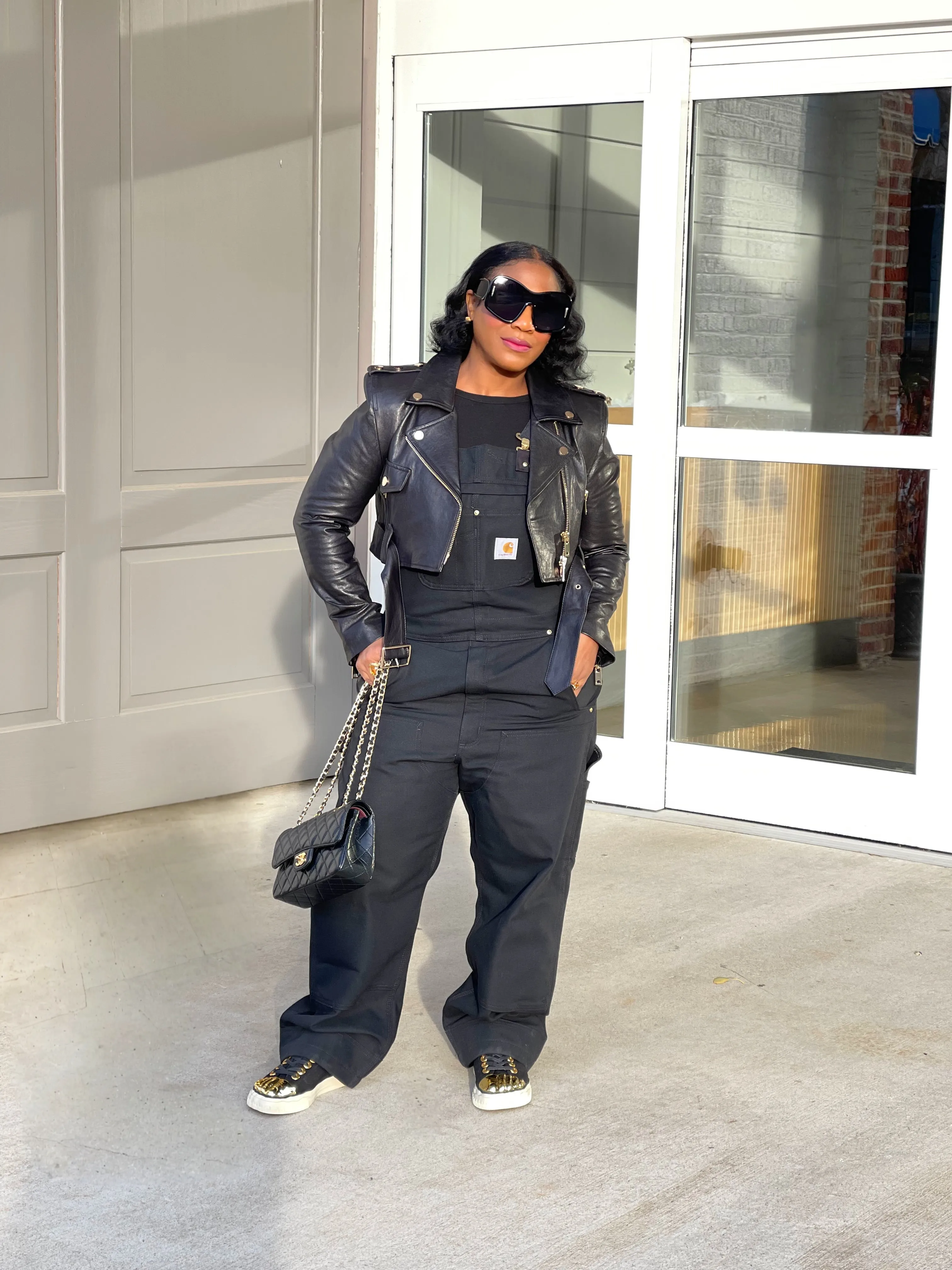 Leah Leather Biker Jacket
