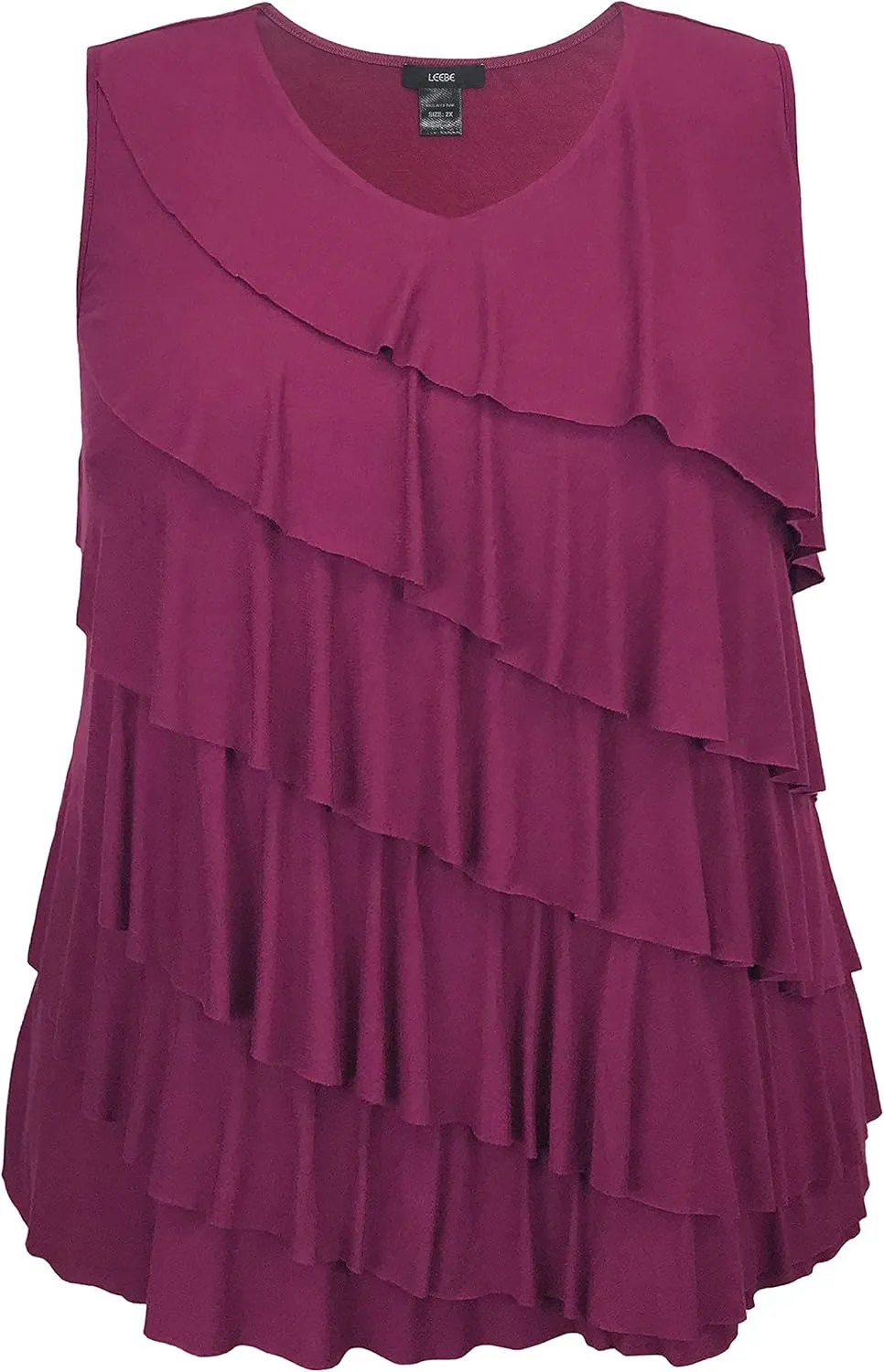 LEEBE Women and Plus Size Ruffle Top (Small-5X)
