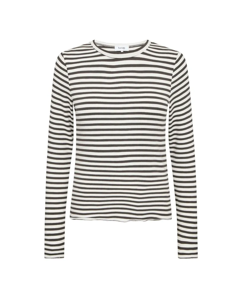 Levete Room Ika Moody Indigo Blue Stripe T-Shirt