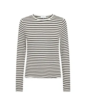 Levete Room Ika Moody Indigo Blue Stripe T-Shirt