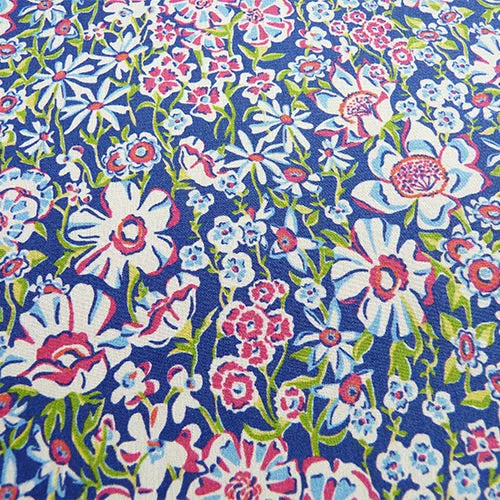 Liberty of London Kensington Silk Crepe de Chine - White Garden C