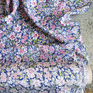 Liberty of London Kensington Silk Crepe de Chine - White Garden C