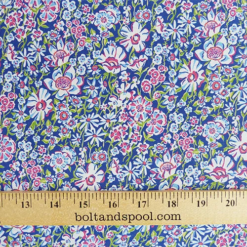 Liberty of London Kensington Silk Crepe de Chine - White Garden C