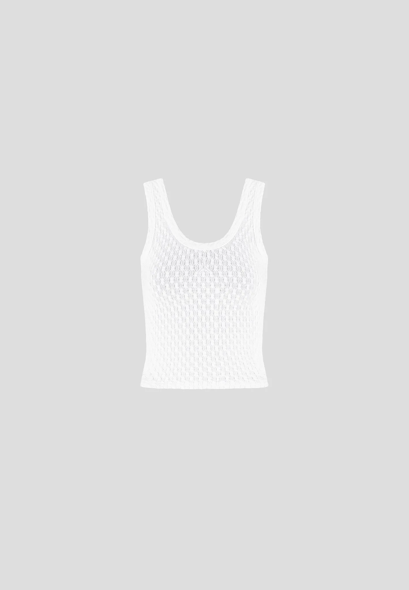 Limited Edition Eiffel Knitted Tank Top - White