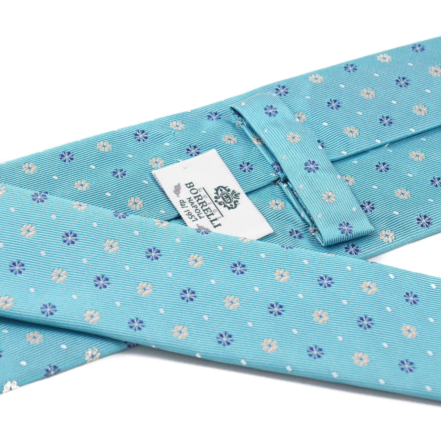Luigi Borrelli Floral Jacquard Silk Tie