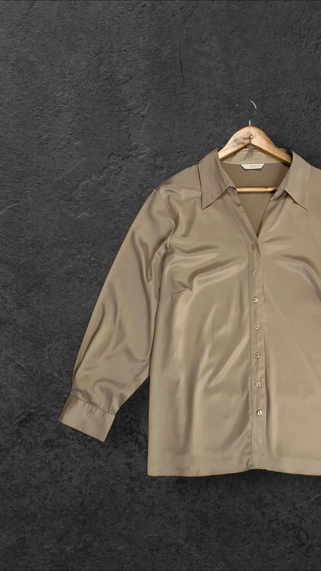 M&S BUTTON UP SILK SHIRT