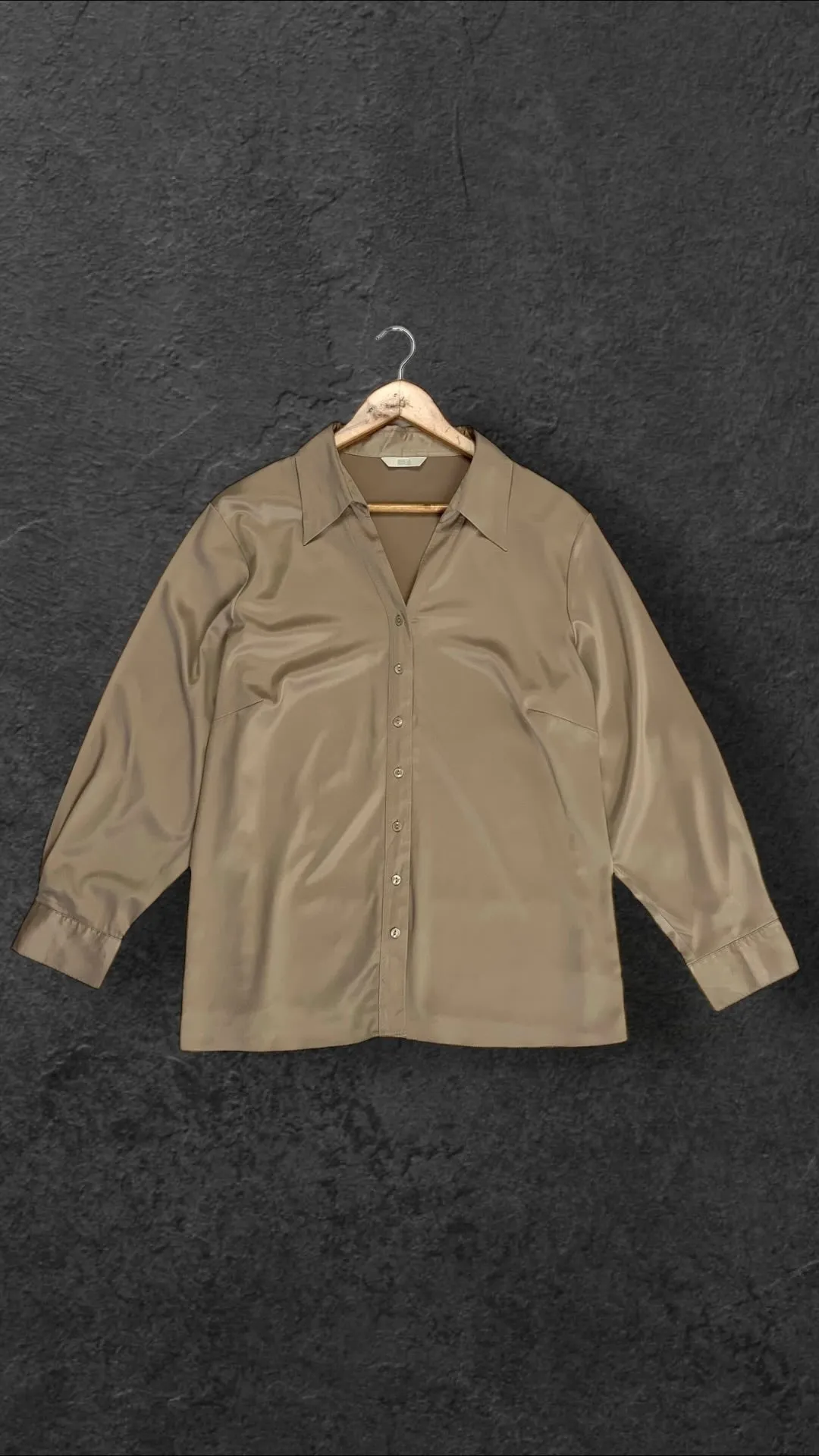 M&S BUTTON UP SILK SHIRT