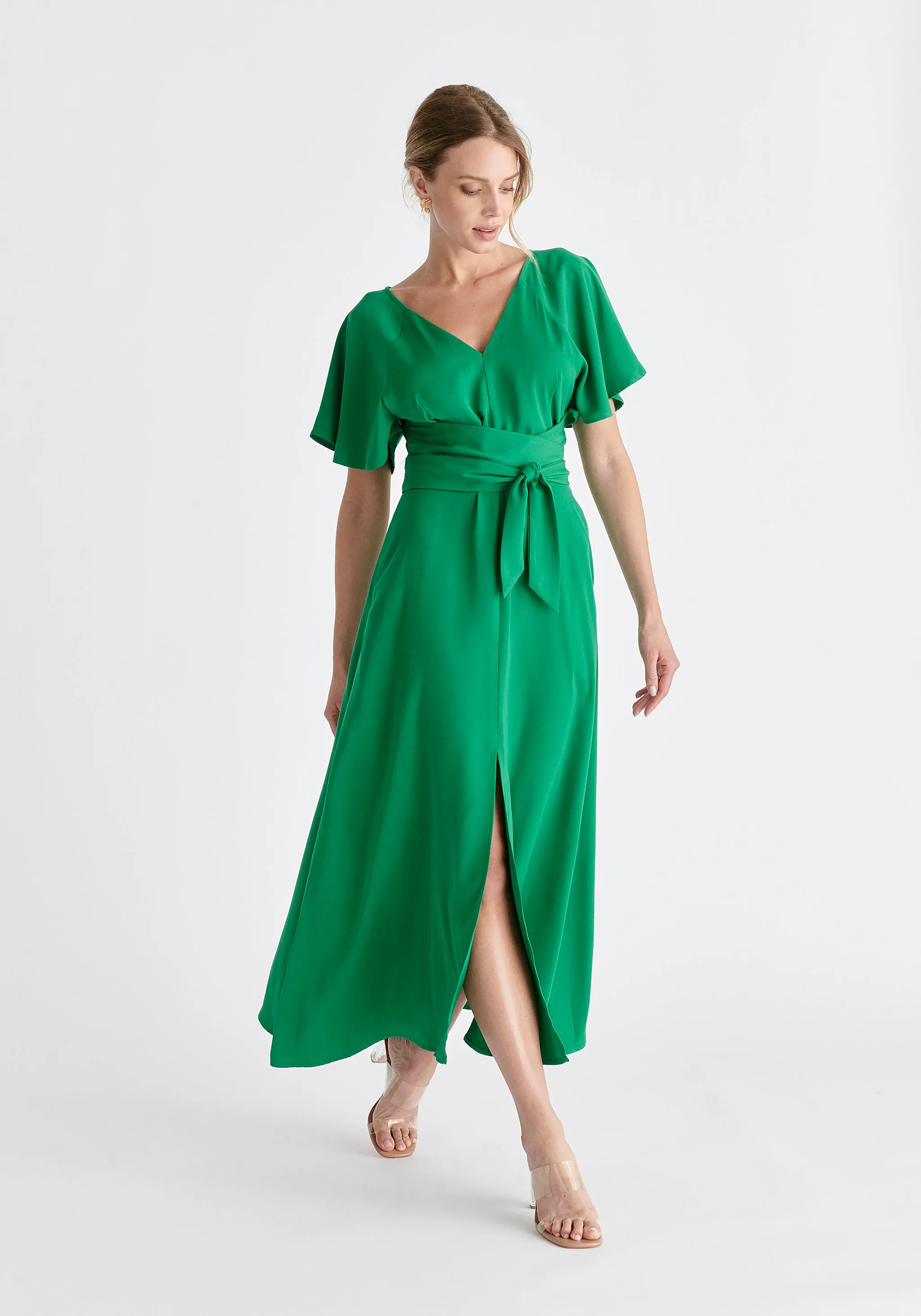 Maxi Waist Tie Dress