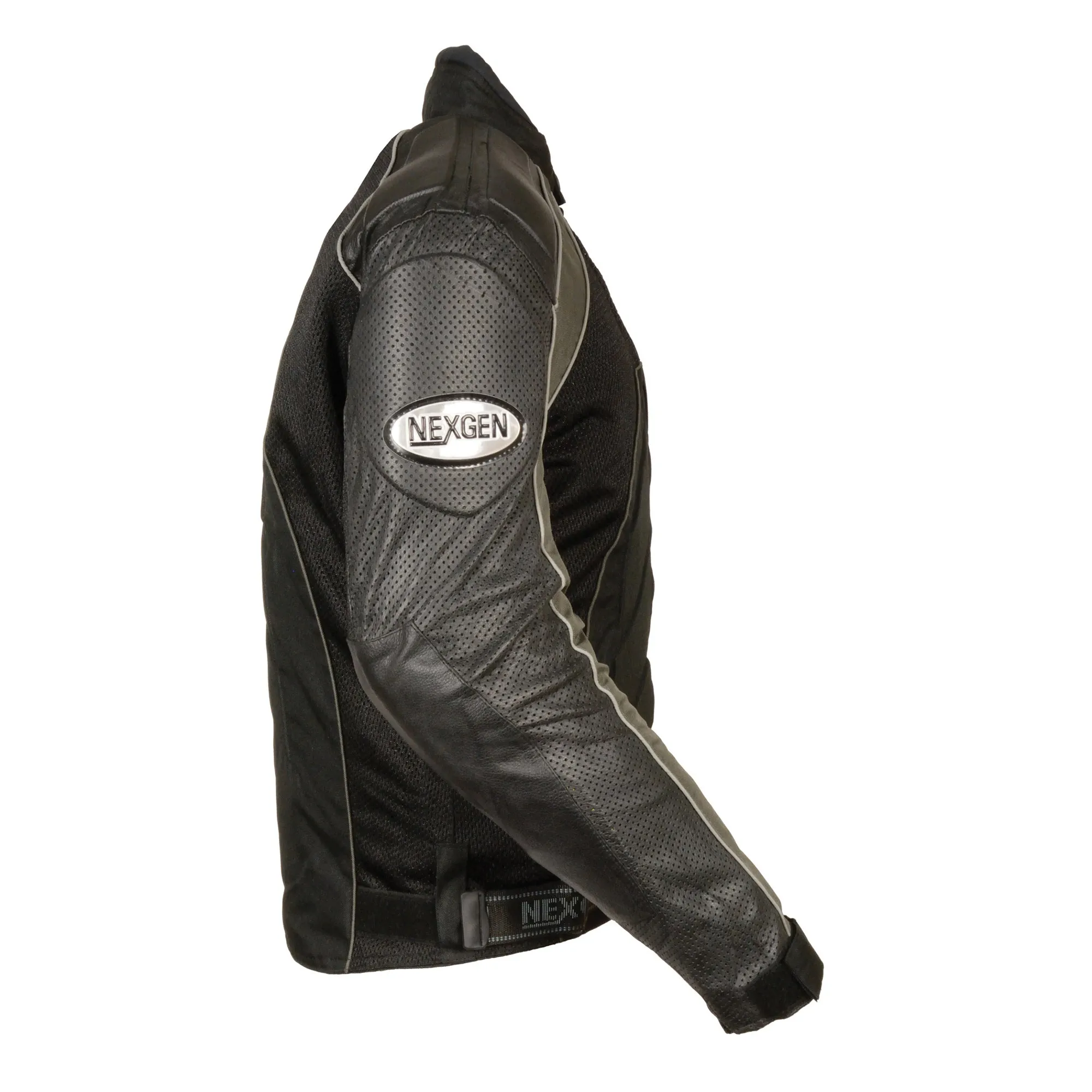 Men's Combo Leather/Textile/Mesh Racer Jacket