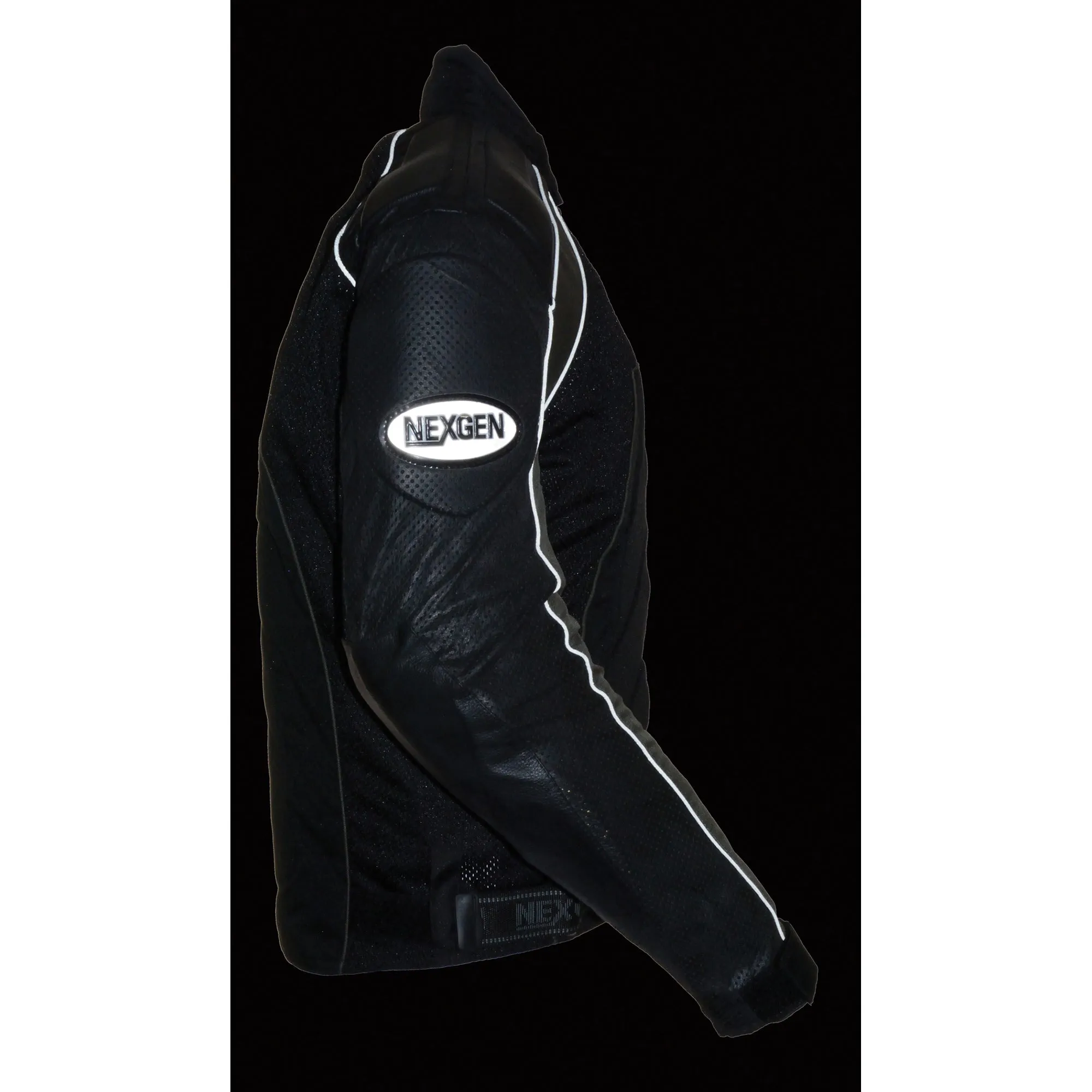 Men's Combo Leather/Textile/Mesh Racer Jacket