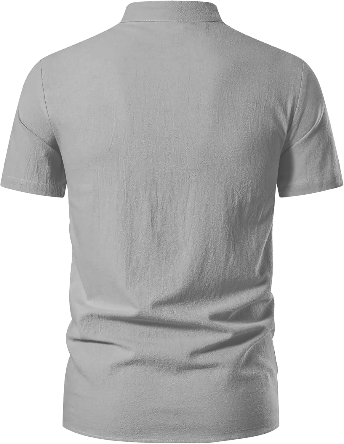 Mens Cotton Linen Shirts Lace Up Short/Long Sleeve Henley Pirate Shirt Casual V Neck for Beach Renaissance Viking Hippie