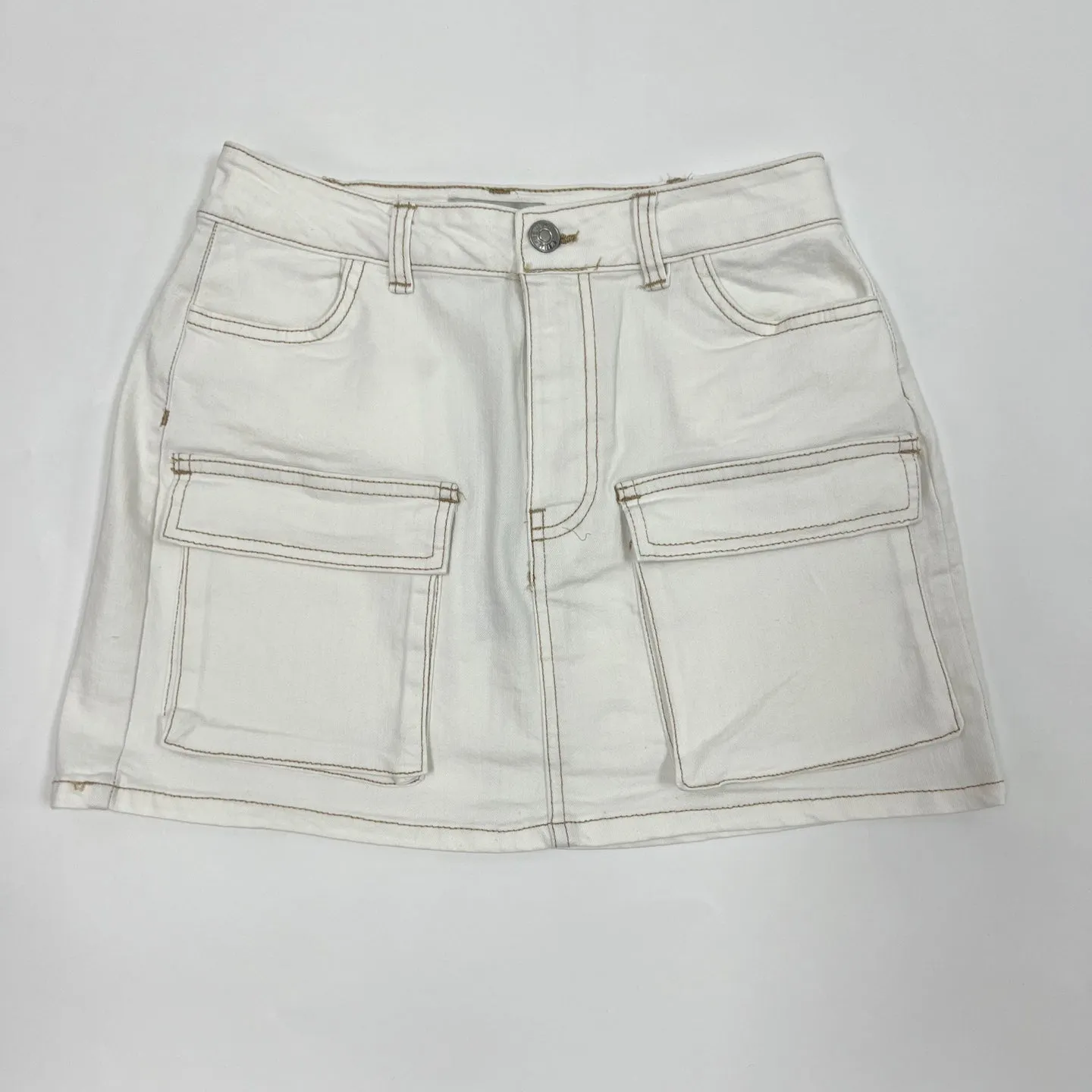 Mini Cargo Denim Skirt