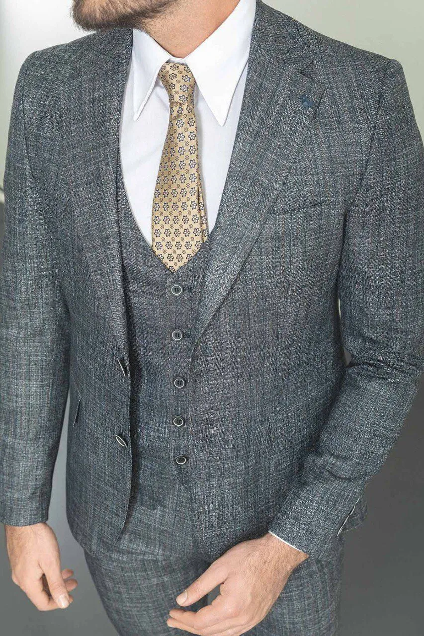 Modern Elegant Slim Fit Gray Suit