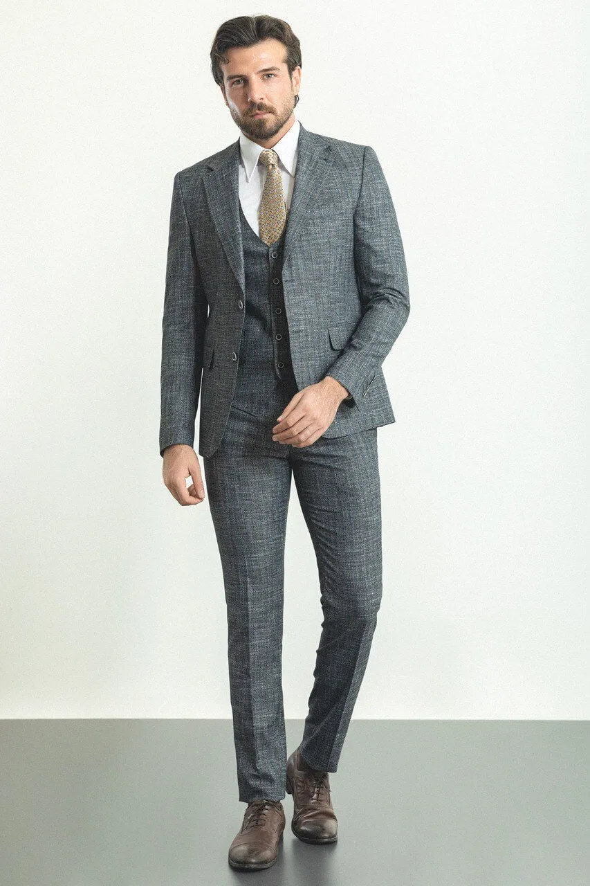 Modern Elegant Slim Fit Gray Suit