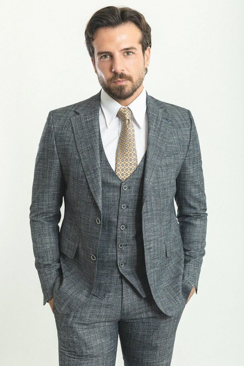 Modern Elegant Slim Fit Gray Suit
