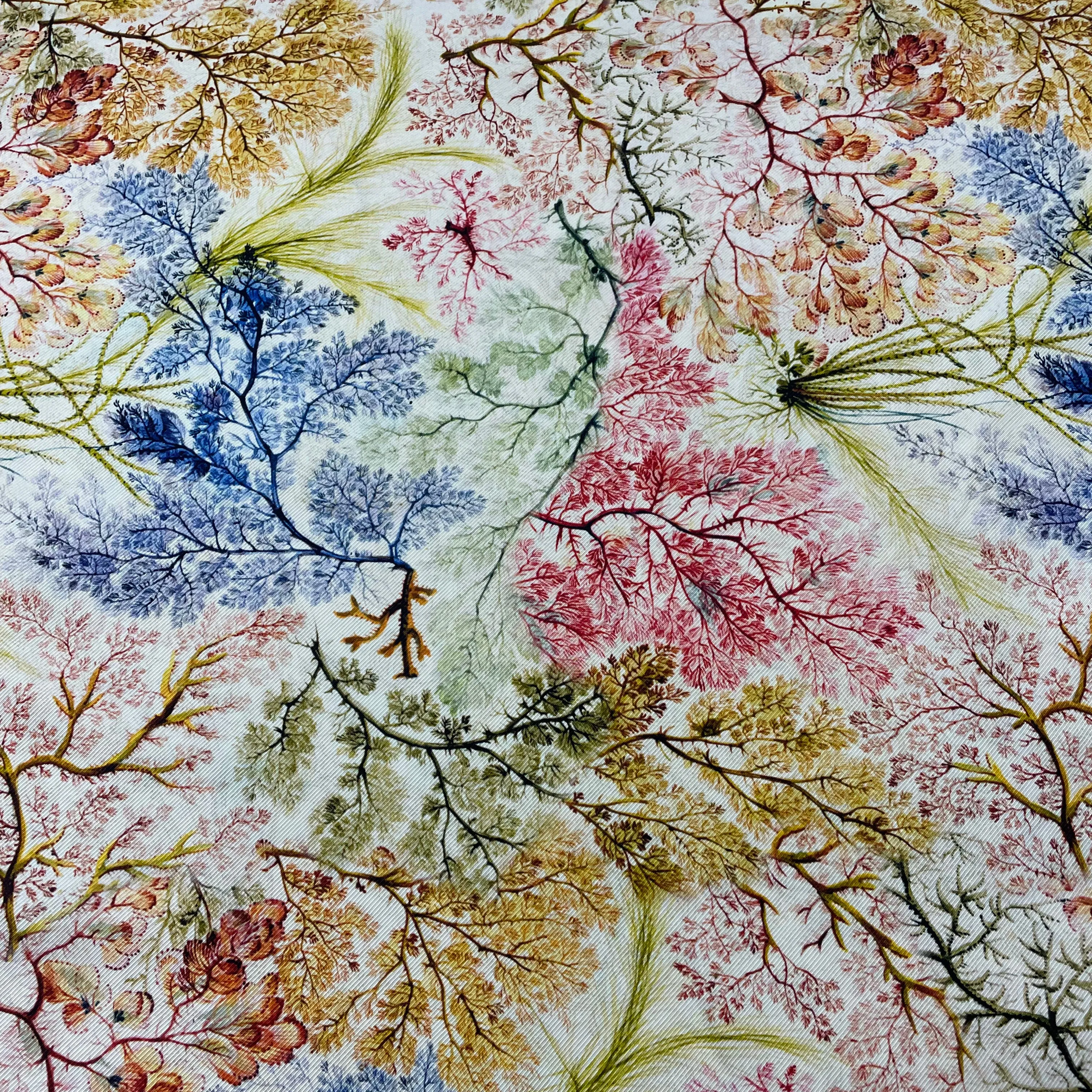 Multi Color Digital Print Twill Silk Fabric