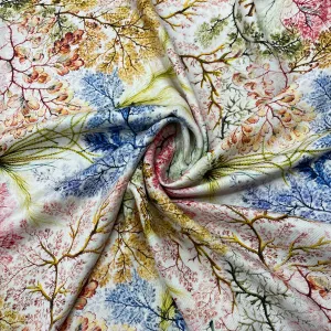 Multi Color Digital Print Twill Silk Fabric