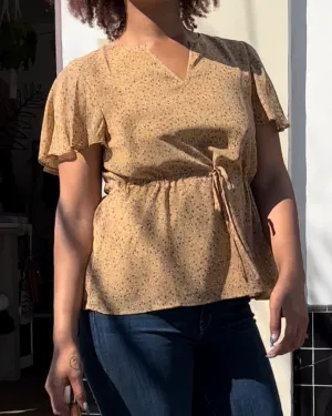 Mustard Floral Blouse