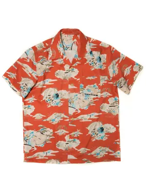Noh Mask kagura Okina Aloha Shirt