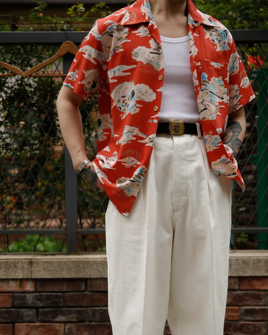 Noh Mask kagura Okina Aloha Shirt