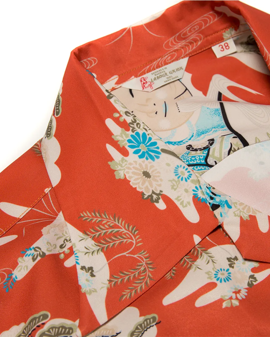Noh Mask kagura Okina Aloha Shirt