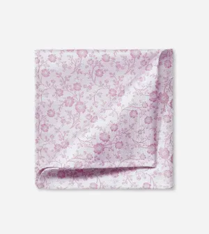 Olymp- Floral Silk Pocket Square, Mauve