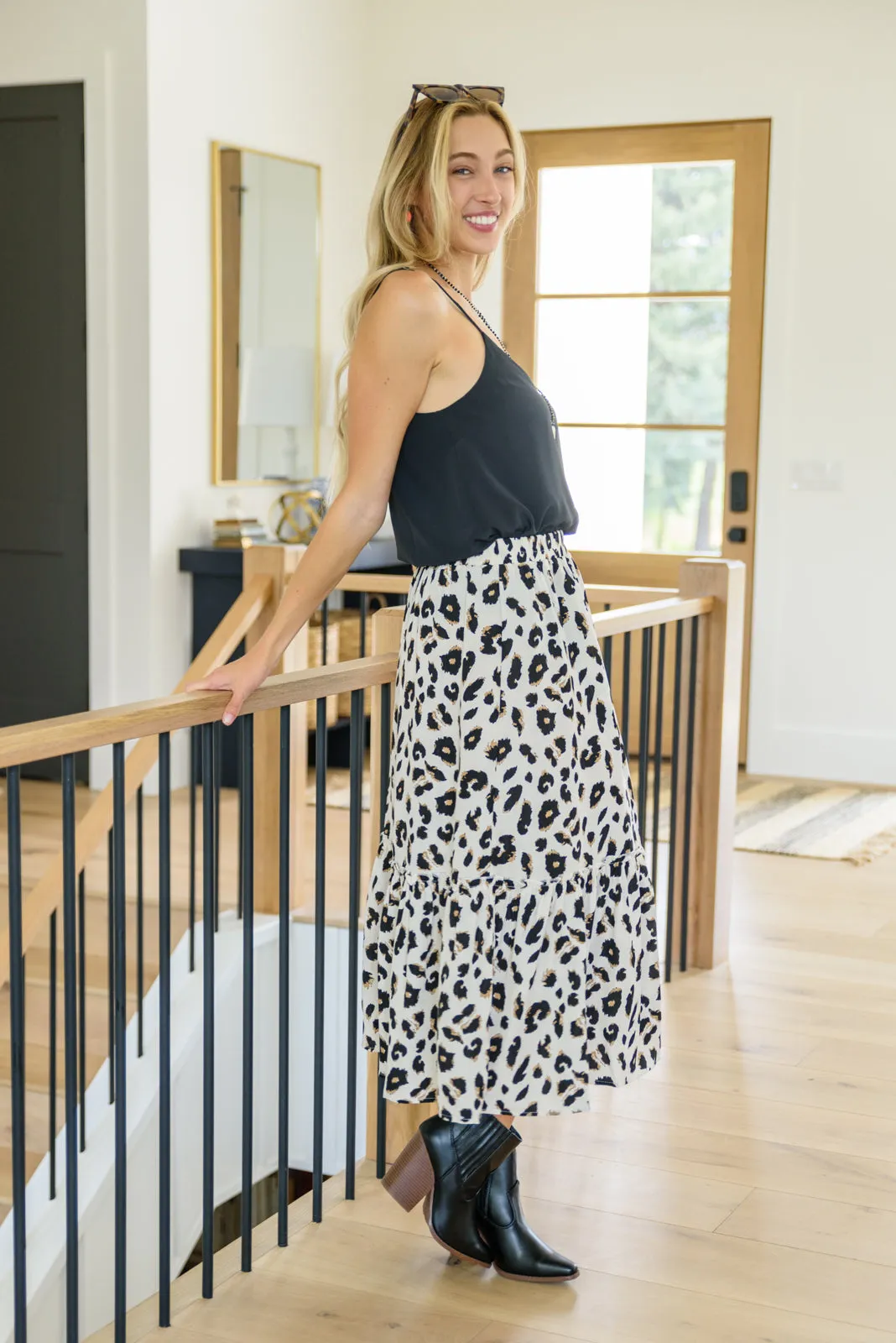 Once, Twice Animal Print Skirt