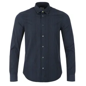 Paul Smith Stripe Slim Fit Shirt in Petrol Blue