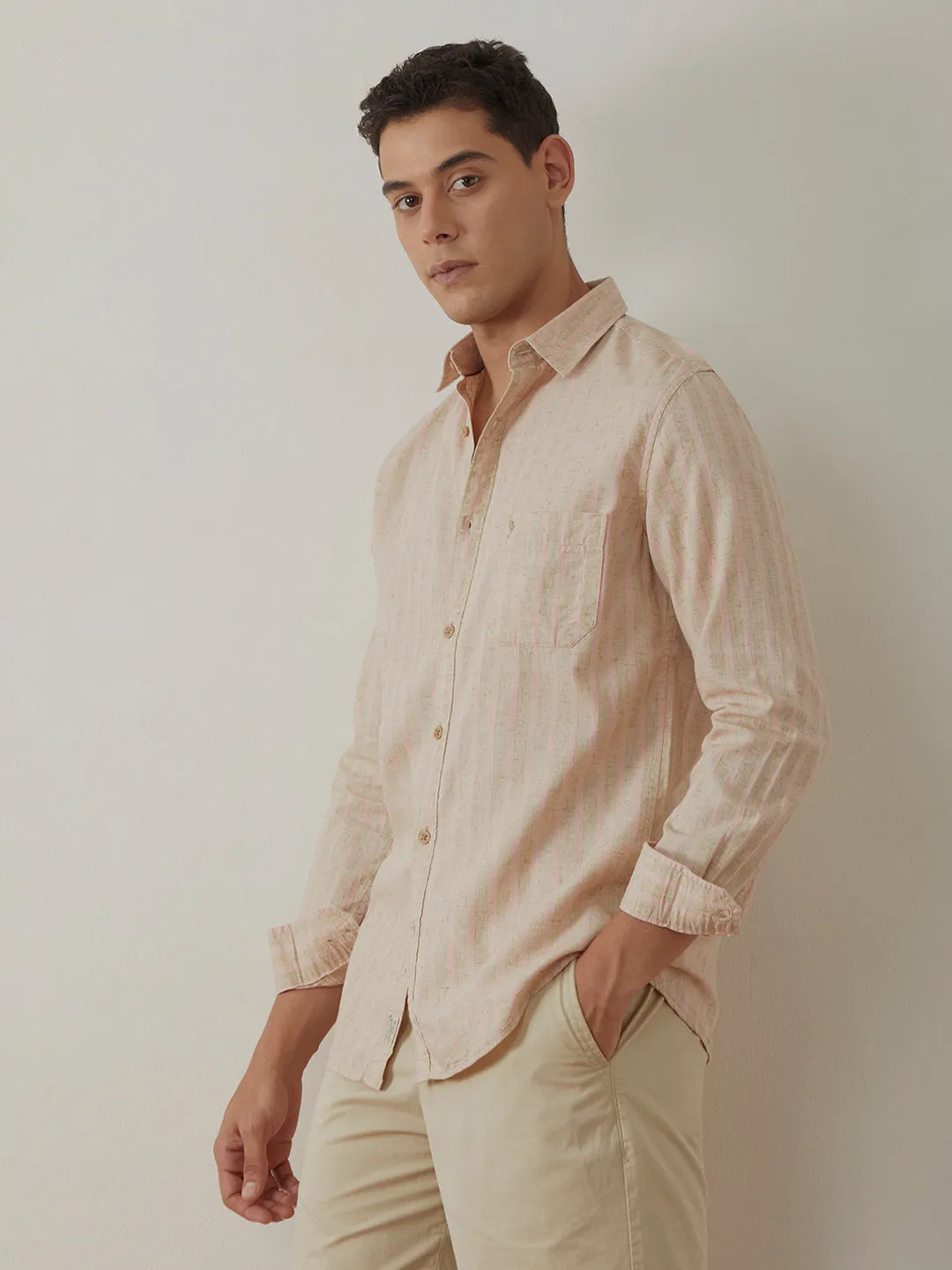 Pink Stripes Casual Shirt