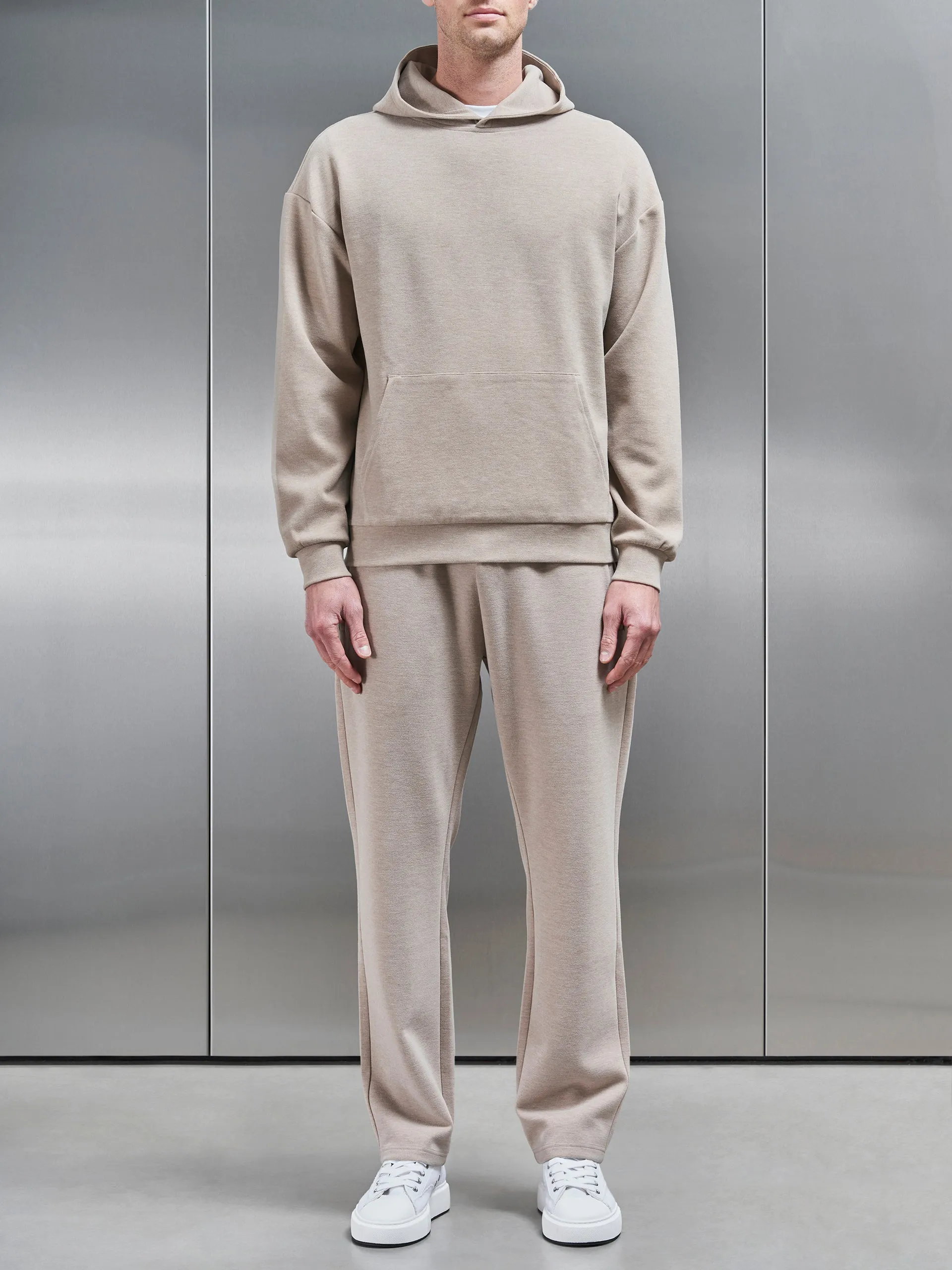 Relaxed Fit Knitted Jogger in Stone