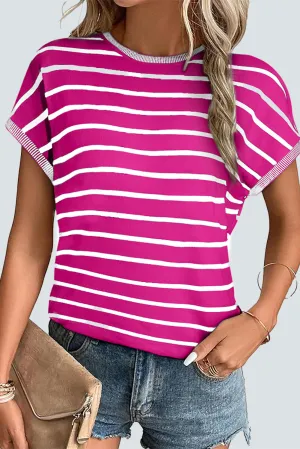 Rose Knitted Bat Sleeve Top