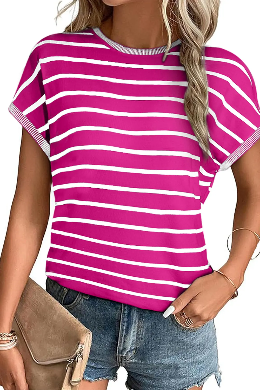 Rose Knitted Bat Sleeve Top