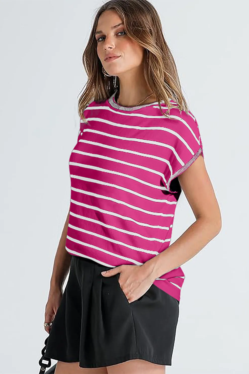 Rose Knitted Bat Sleeve Top