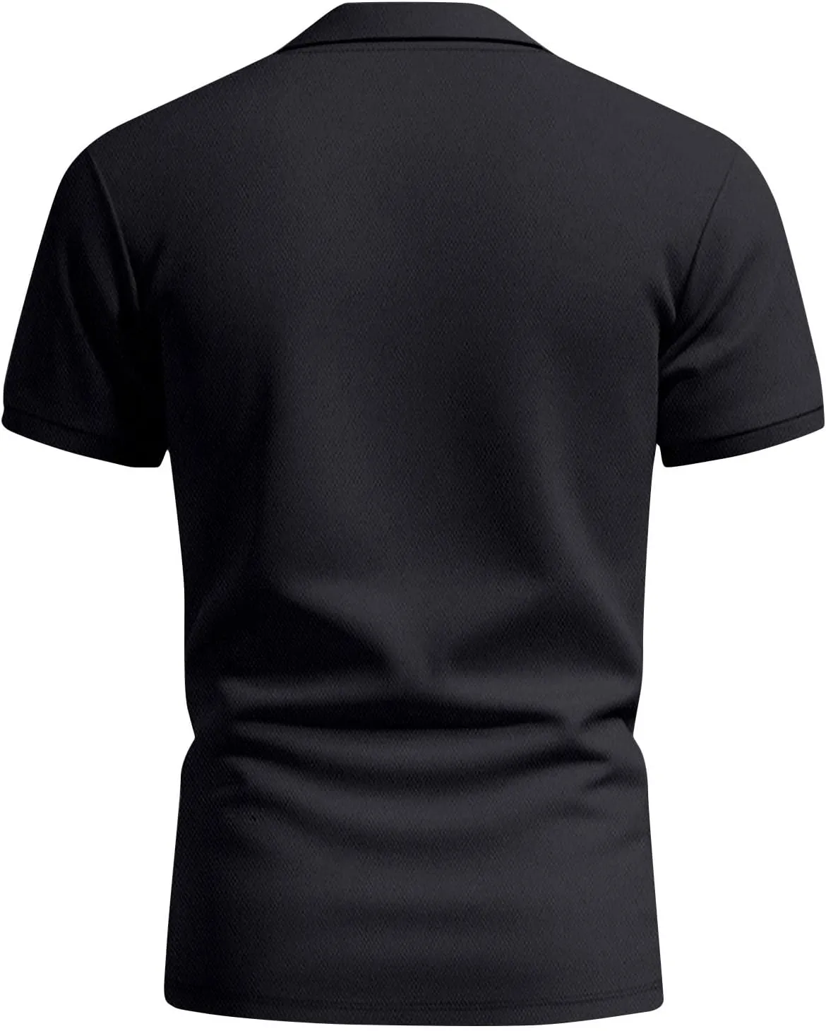 RTRDE Men's Casual Golf Shirts Short Sleeve Solid Color Business Casual Work Collared Shirts with Pocket Polos, M-5XL