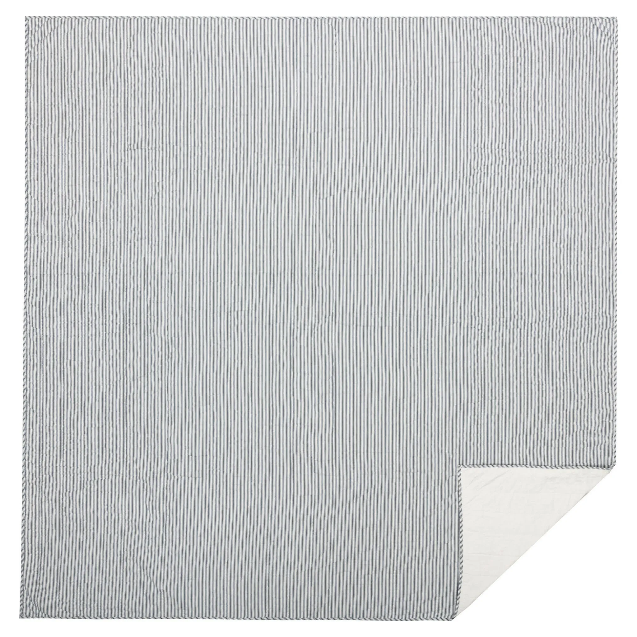 Sawyer Mill Blue Ticking Stripe Quilted Coverlet Bundle