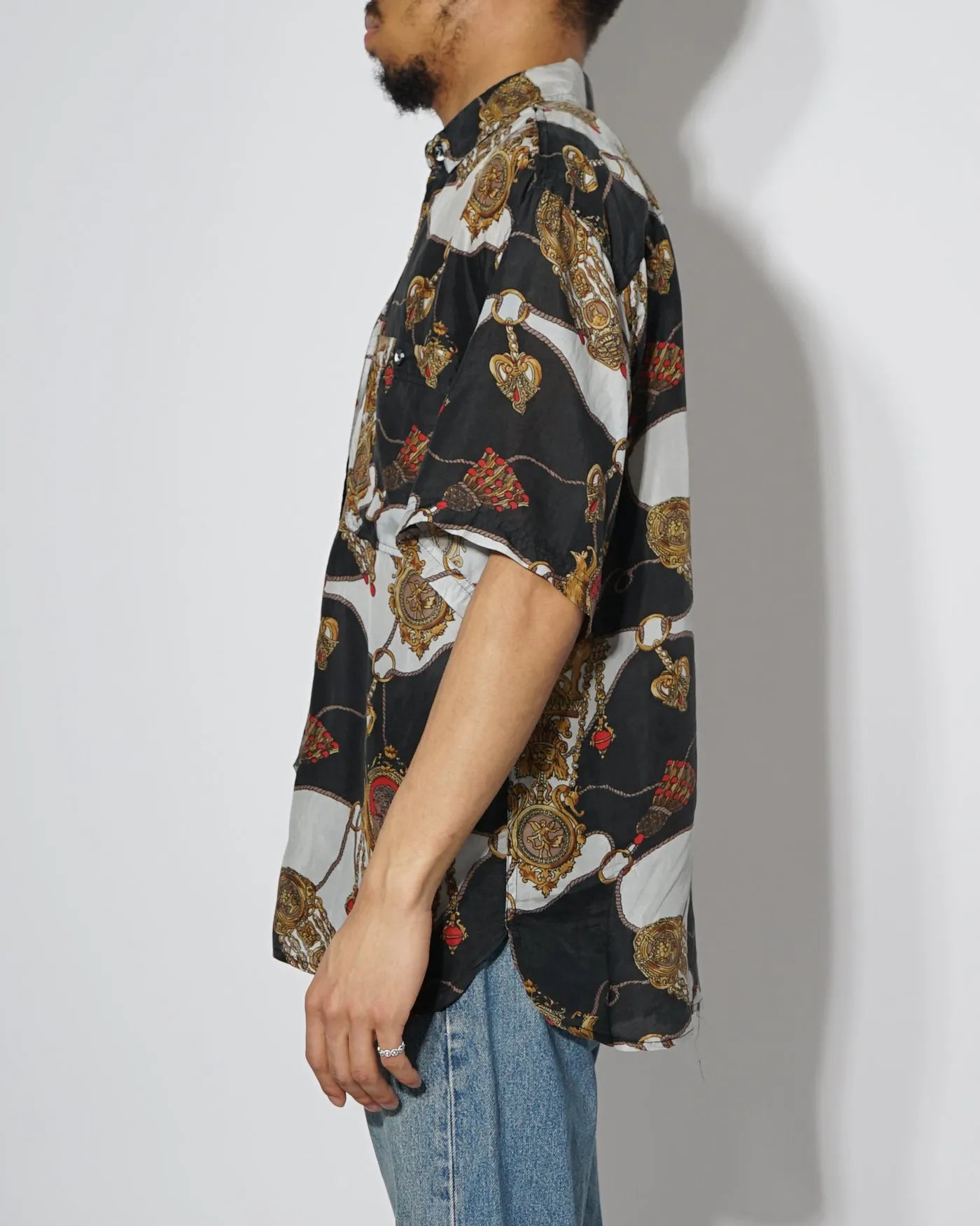 Silk shirts Short Sleeve Patterned / E