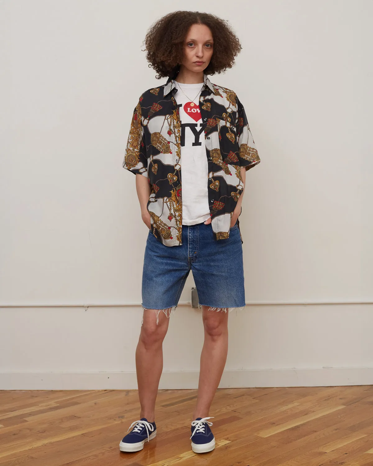 Silk shirts Short Sleeve Patterned / E