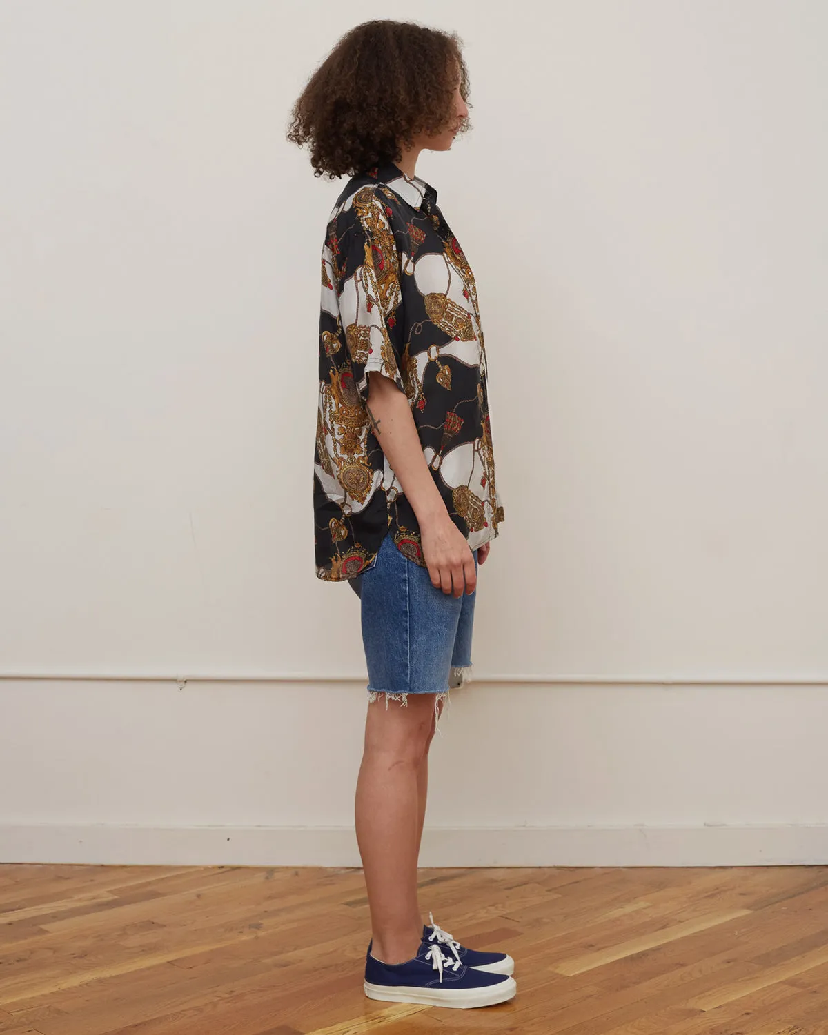 Silk shirts Short Sleeve Patterned / E