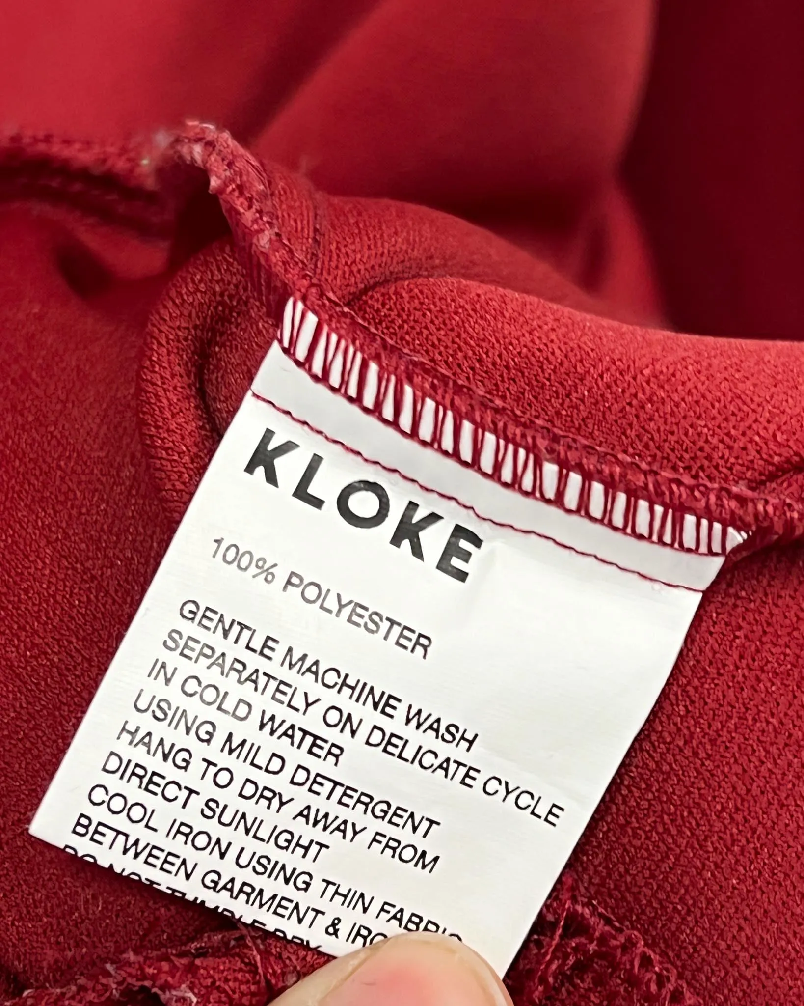 Size L - Kloke Red and White Zip Neck Jumper