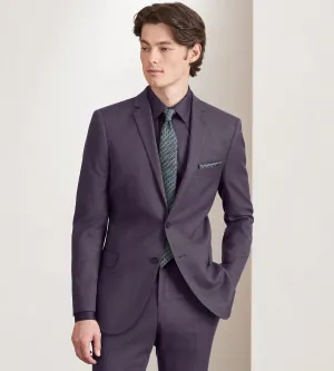 Slim Fit Deep Purple Solid Suit Jacket