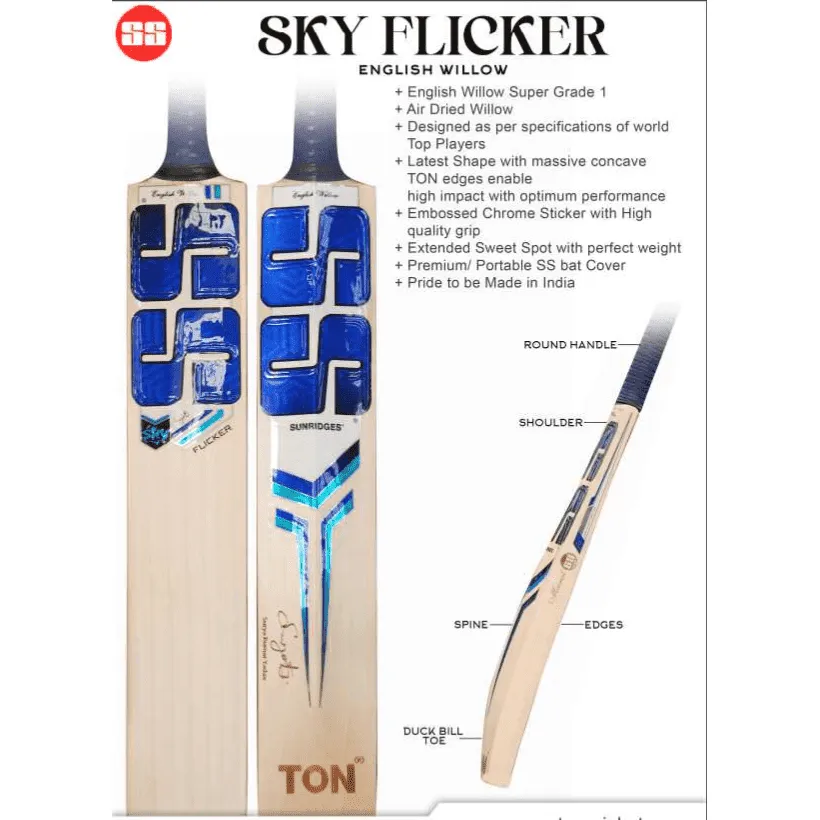 SS Ton SKY Flicker Adult Cricket Bat