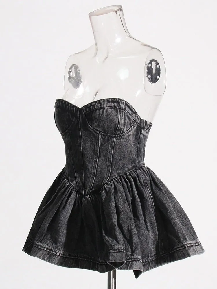 Strapless Denim Top - Final Sale