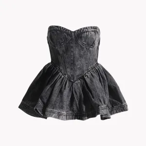 Strapless Denim Top - Final Sale
