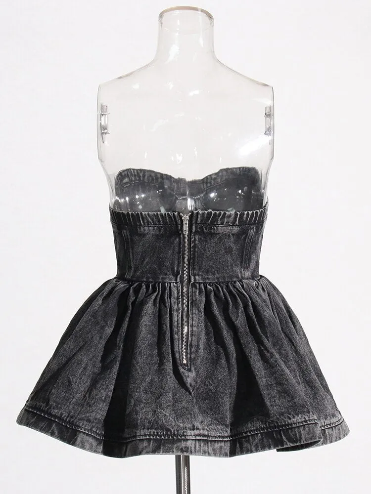 Strapless Denim Top - Final Sale