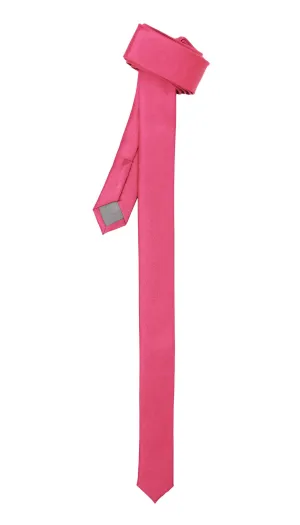 Super Skinny Fuchsia Shiny Slim Tie