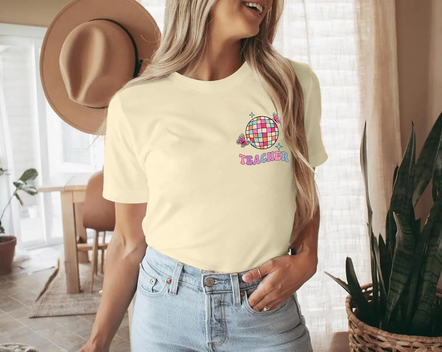 Teacher Shirt Women in My Teacher Era T Shirt Funny Teacher Graphic Tees Short Sleeve T-Shirt Teacher Gifts Tops